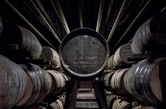 Glenfarclas whisky distillery in Speyside